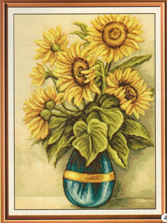 Подсолнухи в вазе - оригинал