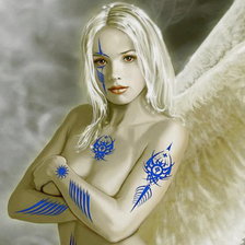 Схема вышивки «одинокий ангел»