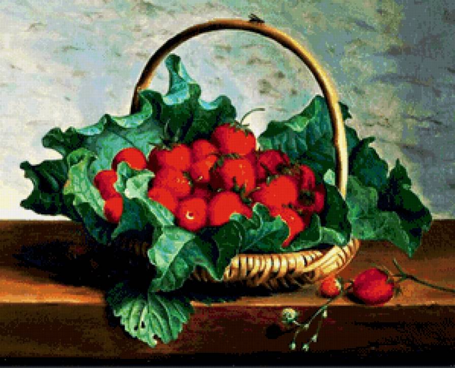 сочная клубника в корзине - клубника, лето, кухня, корзина, натюрморт, еда, фрукты - предпросмотр