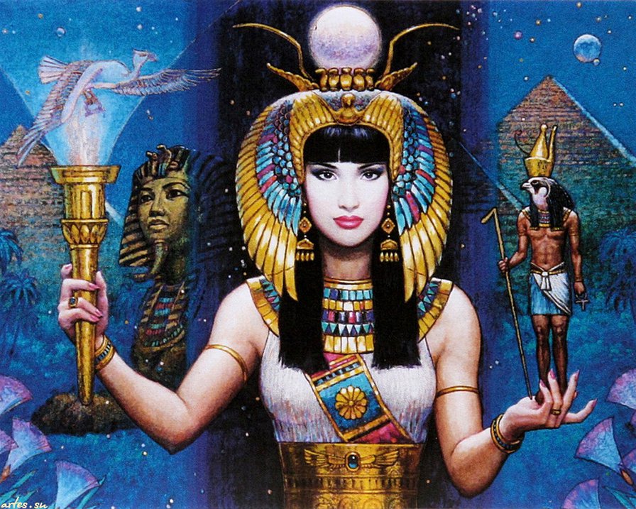 египетская царица - красавица, картина, египет, графика, царица, женщина - оригинал