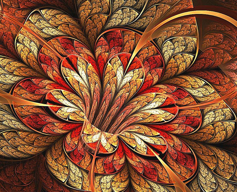 цветок фрактал - цветок, панно, графика, арт, фрактал - оригинал