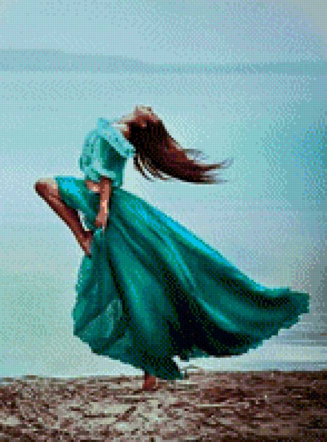 Свобода - платье, девушка, волосы, свобода - предпросмотр