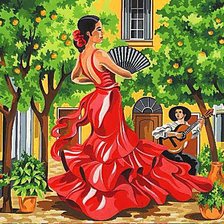 Оригинал схемы вышивки «фламенко» (№937248)