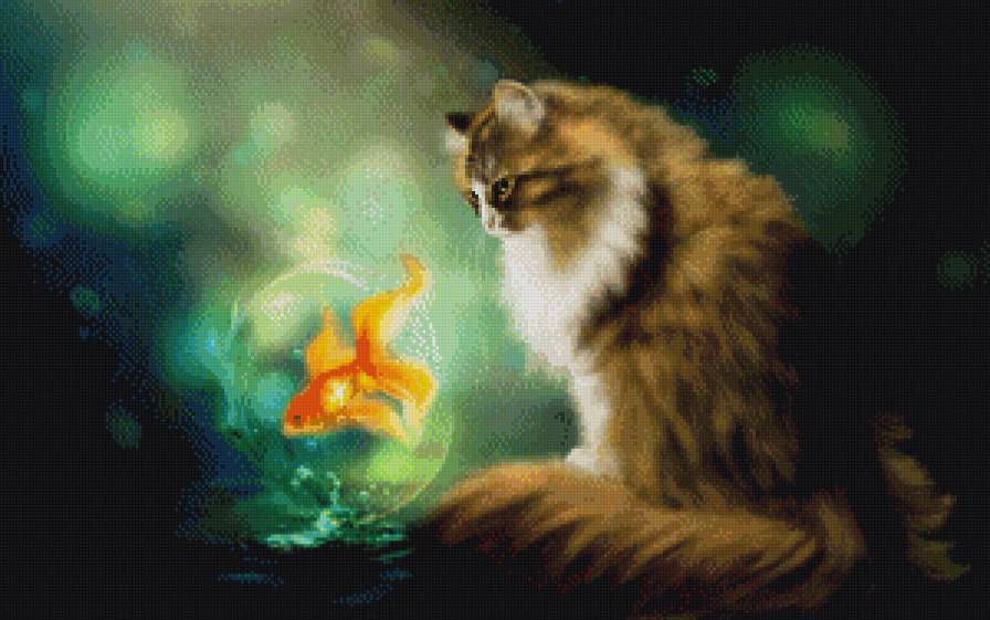 кот и золотая рыбка - кот - предпросмотр
