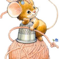 Схема вышивки «Мышка»