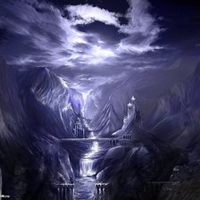 Схема вышивки «ночь в горах»