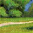 Предпросмотр схемы вышивки «летний пейзаж с рекой» (№938163)