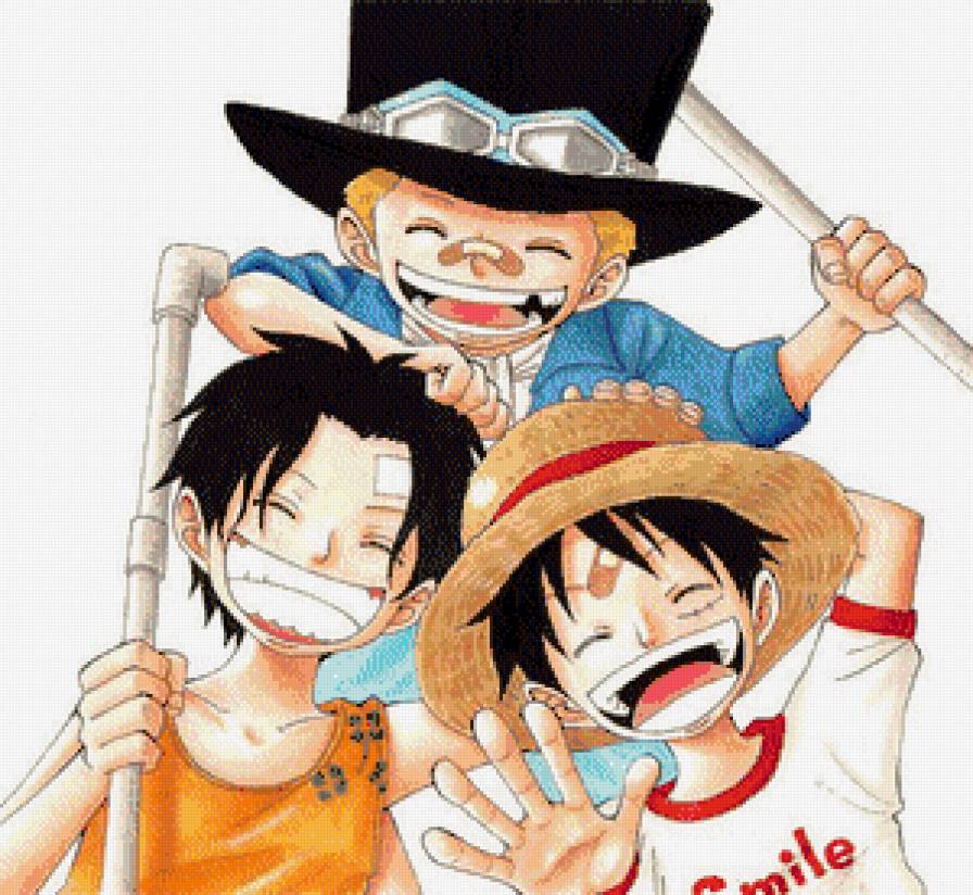 Эйс, Сабо, Луффи - ван пис, аниме - предпросмотр