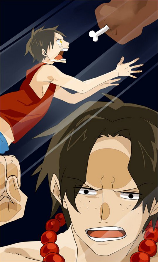 эйс и луффи - аниме, ван пис - оригинал