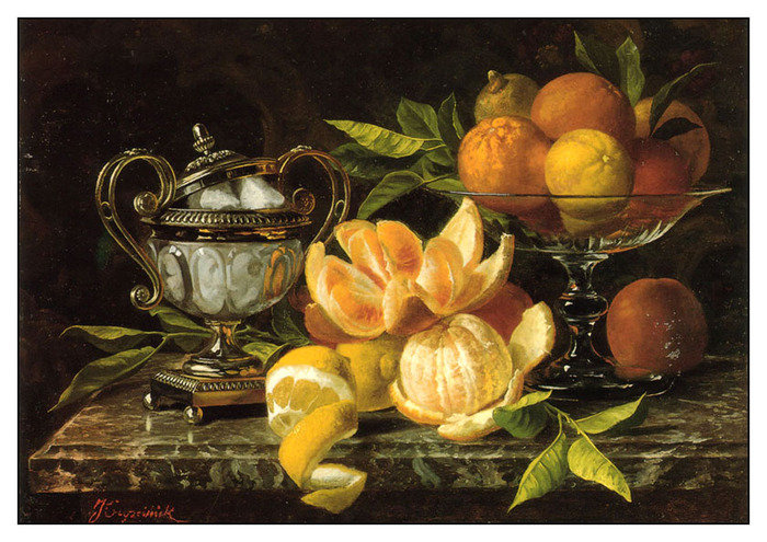 Натюрморт с цитрусами - фрукты, натюрморт - оригинал