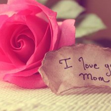 Схема вышивки «I love my mom!!!!!!!!!!!!!»