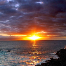 Схема вышивки «закат на море»