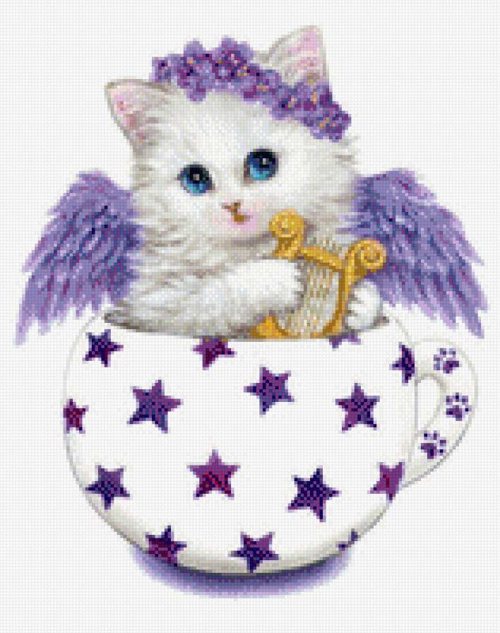 котик в кружечке - предпросмотр