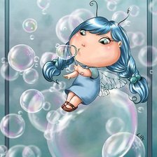 Схема вышивки «феечка мыльных пузырьков»