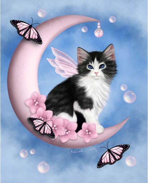 кот на луне - оригинал