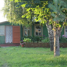 Схема вышивки «Домик в деревне»