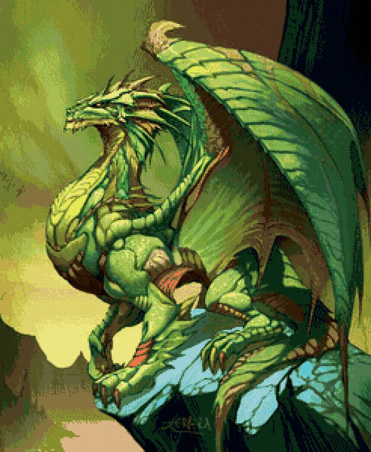 Гордый дракон - дракон, горы - предпросмотр