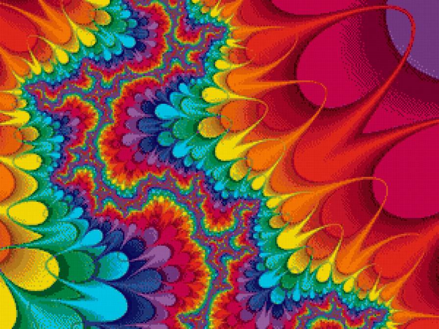 Радуга. Абстракция. Витражный фон. - фон, фантазия, радуга, витраж, абстракция - предпросмотр