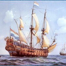 Схема вышивки «Корабль»