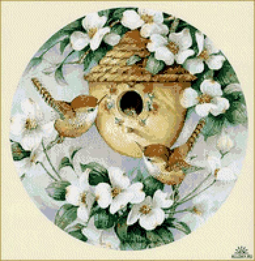 птички в скворечнике - предпросмотр