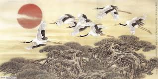 №941035 - китай, журавли, живопись - оригинал