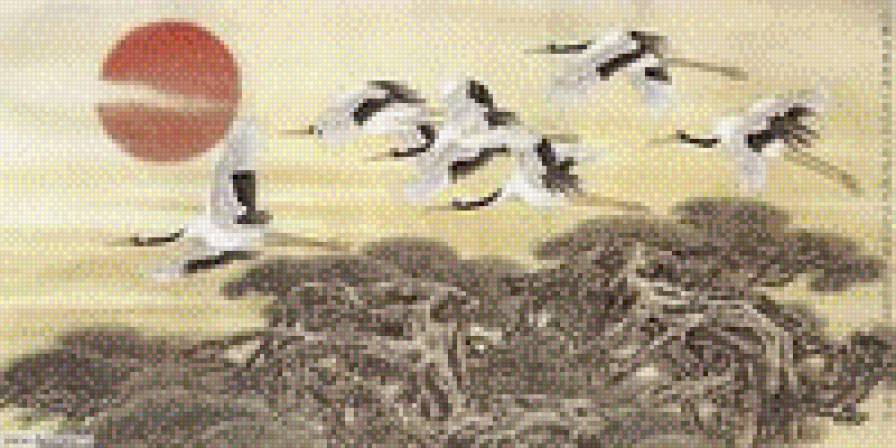 №941035 - журавли, китай, живопись - предпросмотр