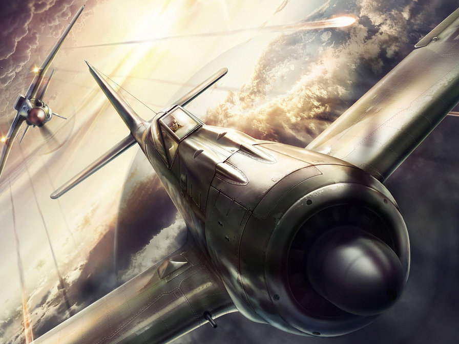 МИГ 3 - воздушный бой, вов, самолет - оригинал