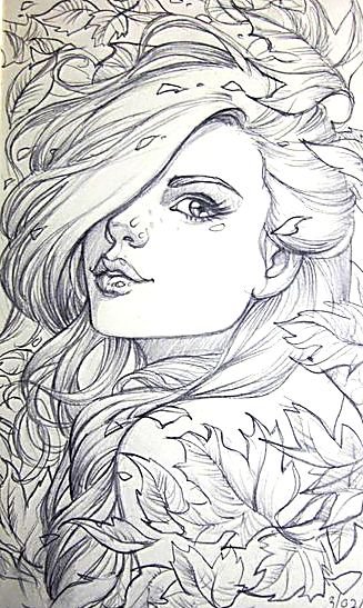 портрет девушки - женщина, красота, монохром, девушка, арт, графика - оригинал