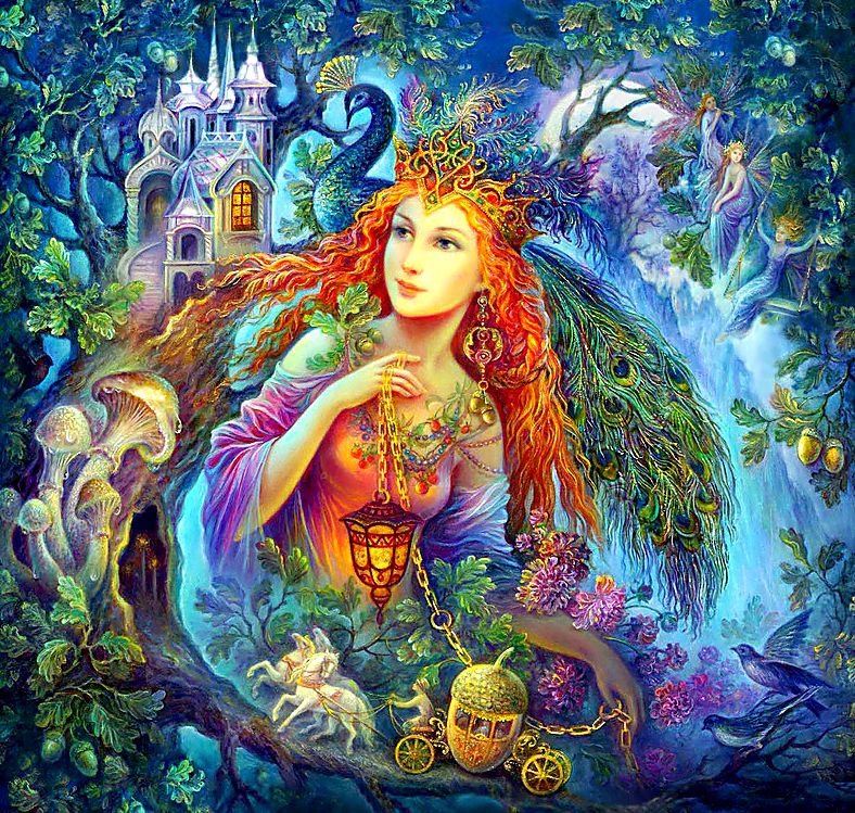 золушка - лес, девушка, золушка, павлин, замок, фентези, сказка, карета - оригинал