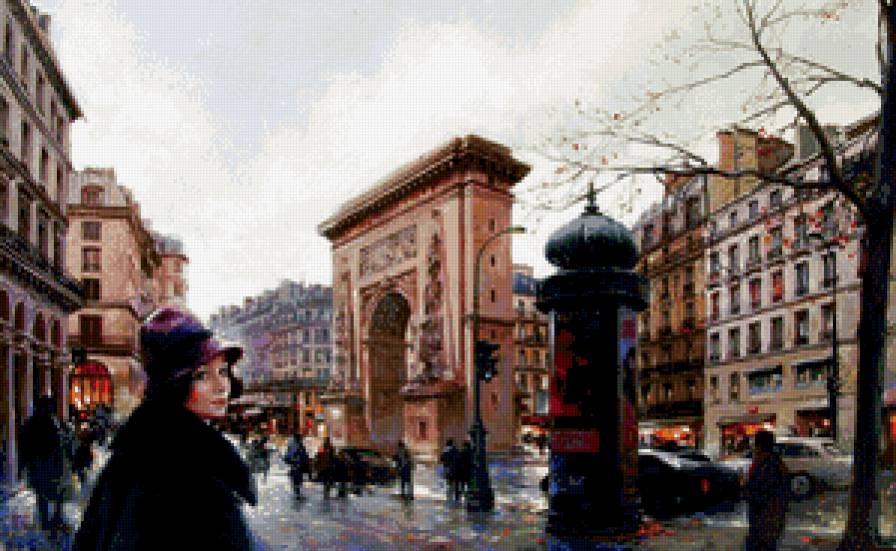 дух парижа - город, романтика, париж, франция, девушка, француженка, пейзаж - предпросмотр