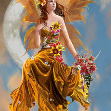 Оригинал схемы вышивки «Golden Fairy» (№942576)