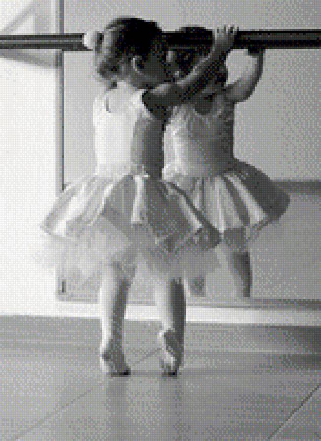 Маленькая балерина - балерина, девочка, ребенок, пуанты, пачка - предпросмотр