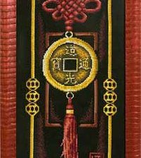 Схема вышивки «золотая монета»