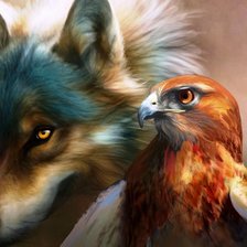 Схема вышивки «охотники»