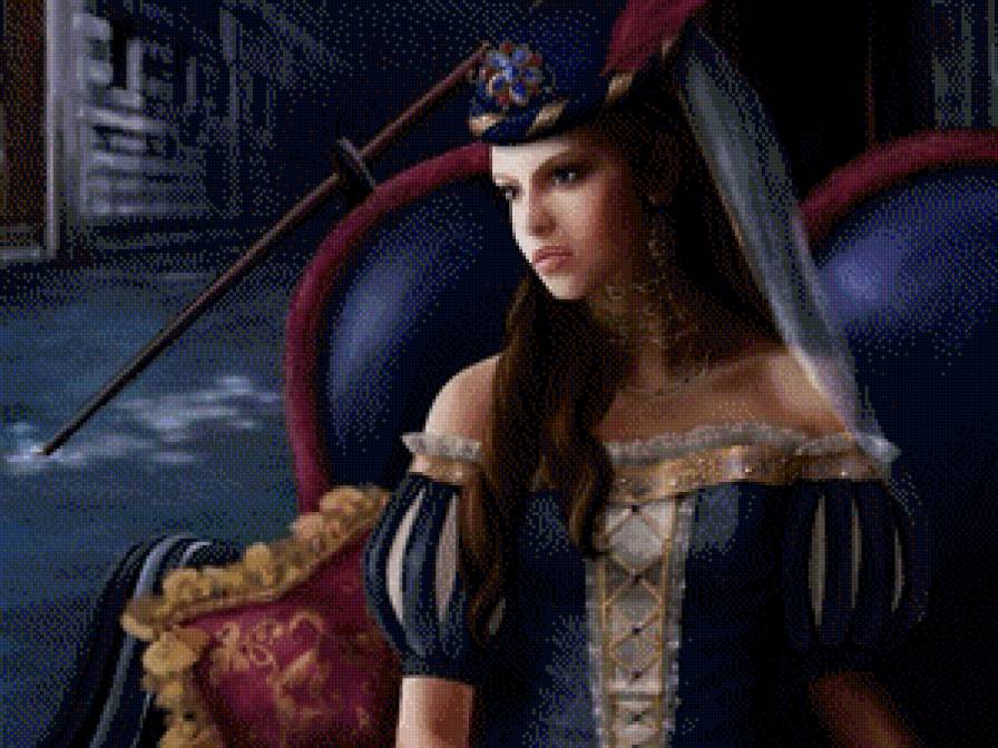 дама в шляпке - дама, шляпка - предпросмотр