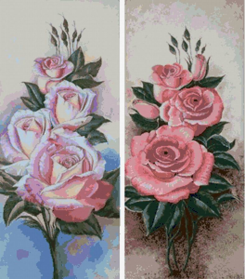 Цветы - диптих - предпросмотр