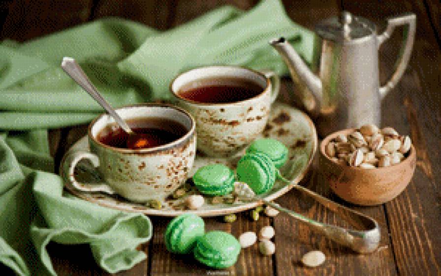 чай с фисташками - натюрморт, чай, фисташки - предпросмотр