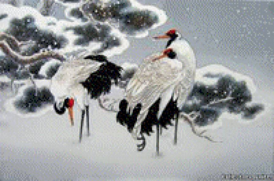 №944481 - китай, журавли, живопись - предпросмотр