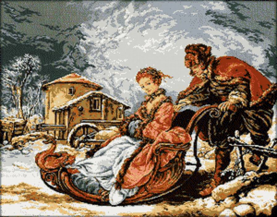 зимние катания - люди - предпросмотр