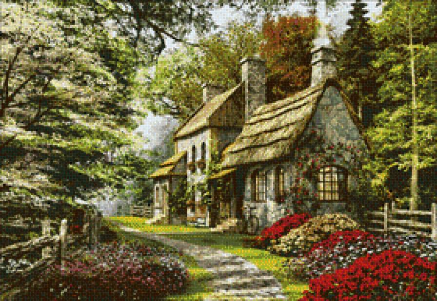 домик в лесу - дворики - предпросмотр