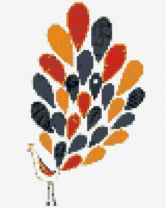 Павлин. Графика. 1 - павлин, графика, вышивка - предпросмотр