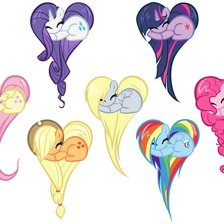 Схема вышивки «пони сердечки»