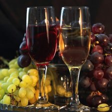 Схема вышивки «вино и виноград»