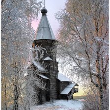 Схема вышивки «Успенская церковь в Кондопоге»