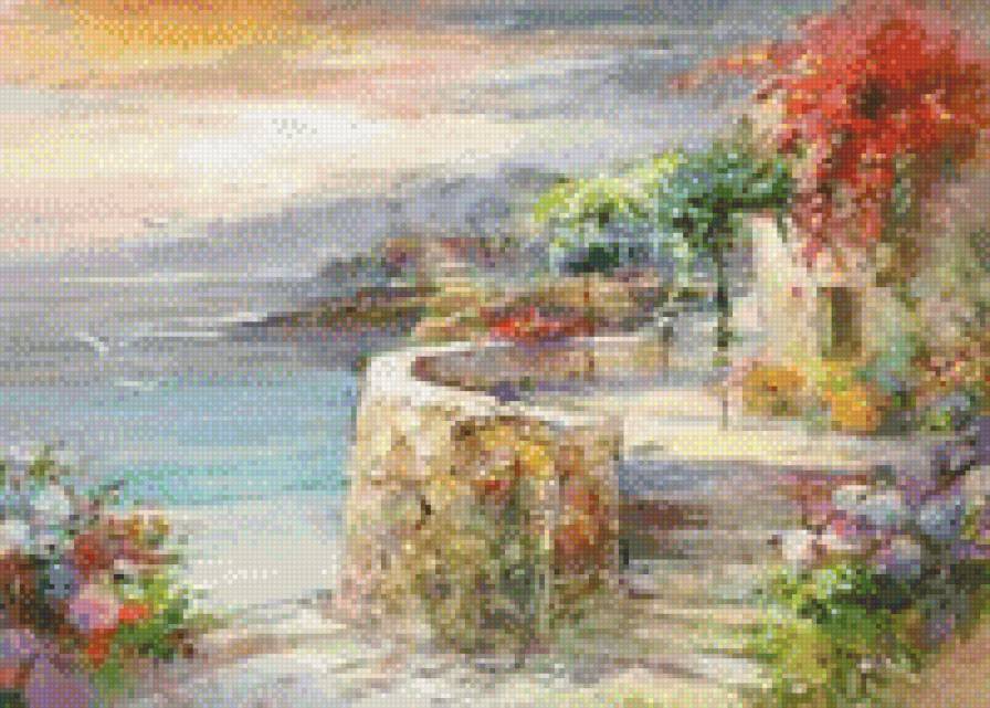 №946496 - веранда, море, пейзаж - предпросмотр