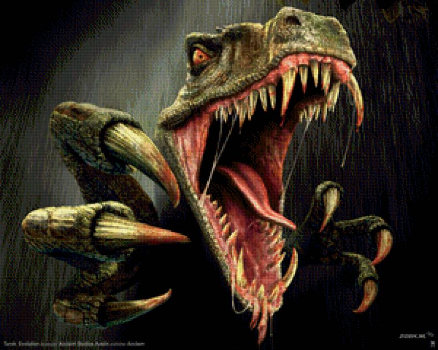 ящер - динозавр, когти, пасть - предпросмотр