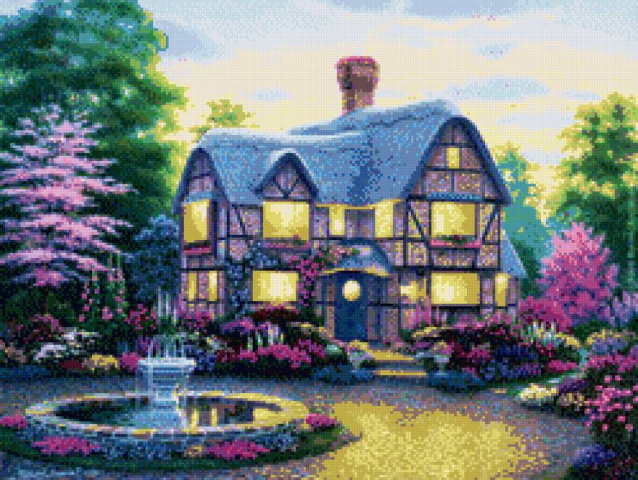 дом с фонтаном - дом - предпросмотр