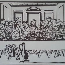 Оригинал схемы вышивки «Ultima  Cena Jesus y sus Apostoles» (№948228)