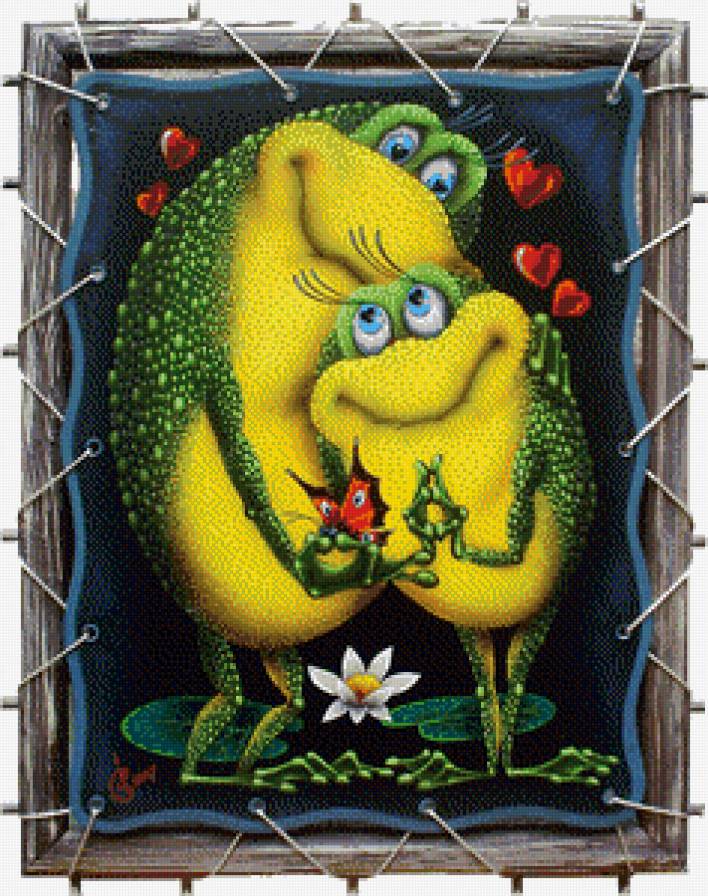 Влюбленная парочка - лягушка, любовь - предпросмотр