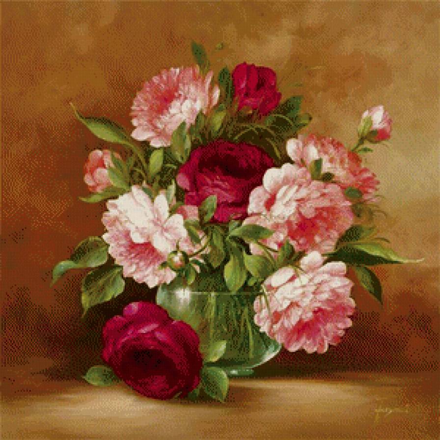 пионы в вазе - ваза, цветы - предпросмотр